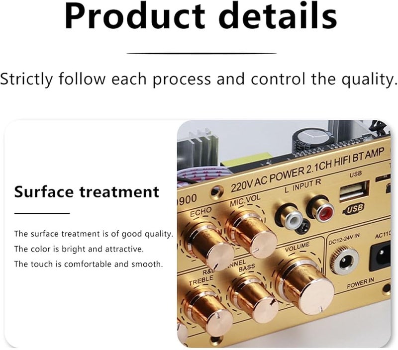 لوحة مكبر الصوت TPA3116 2.1 قناة 50 واط 50 واط 100 واط مضخم طاقة HiFi مع قابس أمريكي - Image 3